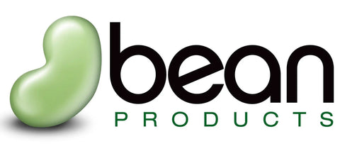 Bean Products logo with green bean design on white background