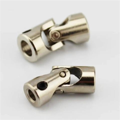 Heavy Duty Metal Cardan Joint Shaft Coupler For RC Boat And Car Motor Connectors, 2pcs shiny steel connectors with universal joints.