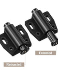 4 Pack Heavy Duty Magnetic Push Latch For Cabinets And Doors No Hassle No Handle Required Magnetic Door Catch, retracted and extended view