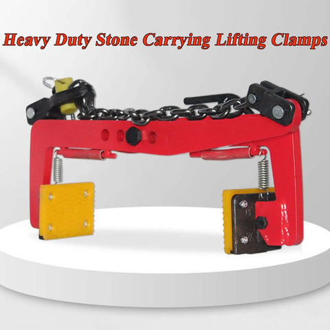 Badass Heavy Duty Granite And Marble Slab Lifting Clamp For Secure Vertical Stone Handling With Ironclad Steel Build and Solid 542 Pound Industrial Grade Capacity.