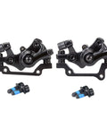 Heavy Duty Aluminum Alloy Disc Brake Caliper Pair, matte black, 90mm x 50mm, includes mounting hardware for easy installation.