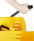 Commercial Side-Press Wringer Mop Bucket On Wheels 35-Quart Yellow Heavy-Duty Floor Cleaning System with Quick-Press Wringer.