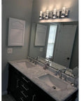 Led Vanity Lighting Fixture For Bathroom With Champagne Bubble Crystal Shades In Chrome Finish Dope Modern 4 Light Bar Vanity Light For Bright Fresh Bath