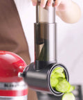 Game-Changing Slicer Shredder Attachments For Stand Mixers With 3 Blades, Cheese Grater Attachment For KitchenAid And Cuisinart in use