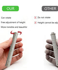 10 Pack Magnetic Push Latches For Cabinet Doors And Drawers Featuring Quiet Soft Close Action In Matte Gray Tone With Heavy Duty Spring Plunger Mechanism Working Like A Charm Daily held in hand, showing height adjustment feature.