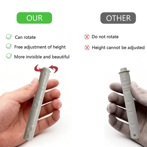 10 Pack Magnetic Push Latches For Cabinet Doors And Drawers Featuring Quiet Soft Close Action In Matte Gray Tone With Heavy Duty Spring Plunger Mechanism Working Like A Charm Daily held in hand, showing height adjustment feature.