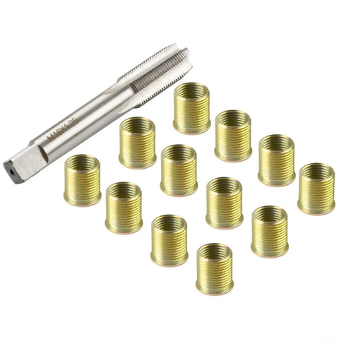 Pro Grade Thread Repair Tool Kit With 25 M14x1.25 Inserts And M16x1.25 Tap, Stainless Steel Tap and Inserts For Engine Repairs
