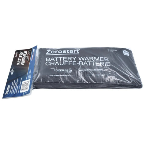 Hella Reliable Electric Battery Blanket Heater Wrap With Thinsulate Insulation shown in packaging, featuring size information and use instructions.