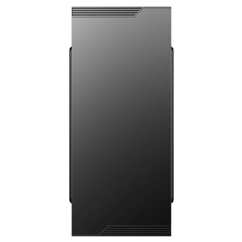 Front view of Black USB 3.0 Steel ATX Mid Tower PC Case With Front 2x120mm And Rear 1x120mm Preinstalled Fans Supports Up To 370mm Graphics Card