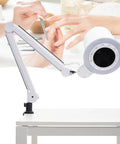 Badass Nail Dust Collector Vacuum With Sturdy Table Mount And Dimmable Led Light features adjustable arm for nail care.