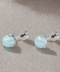 G23 Titanium Flat Back Earrings 20G Opal Ball Studs White 5mm ASTM F136 Hypoallergenic Nickel Free Implant Grade Durable Screw Back For Sensitive Piercings And Dope Everyday Wear