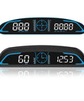 Universal GPS HUD Speedometer For Cars With 5.5 Inch LCD Display Must Have MPH Readout Fatigue Driving Alert Overspeed Alarm Trip Meter Real Time Compass All Vehicle Compatibility, front view
