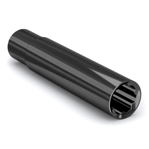 Solid Piece Spline Spike Lug Nut Set 14x1.50 Thread Pitch 33 Pack With Extra Spike 60 Degree Bulge Acorn Anti Theft 7 Spline For Eight Lug Vehicles Chrome Black Chrome Finish