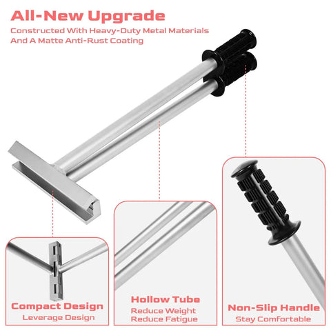 Two-In-One Hand Seamer For Standing Seam Roofing And Siding, showing heavy-duty metal construction and non-slip handle.