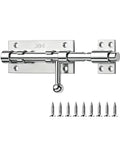 Tough As Nails Heavy Duty 6.3 Inch Barrel Bolt Door Latch Forged From Rust Resistant Sus 304 Stainless Steel with screws.