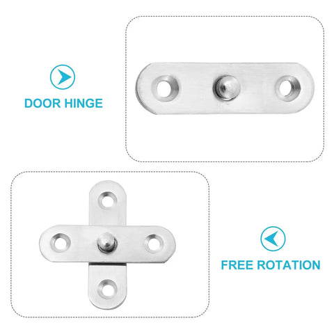 6-Piece Stainless Steel Rotation Door Hinges Set With Free Rotation And No-Hassle Install, Hidden Pivot Hardware for doors