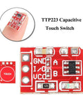 Twenty Piece Capacitive Touch Switch Modules TTP223 2.5 To 5.5V Self Lock Or No Lock For Arduino Maker Friendly Touch Button Sensor 15 By 11 Millimeters Plug And Play DIY Projects