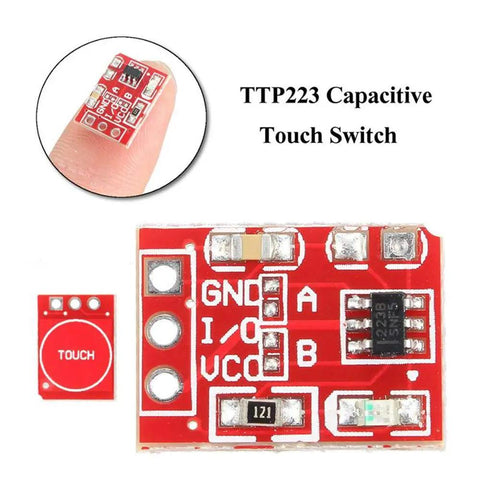 Twenty Piece Capacitive Touch Switch Modules TTP223 2.5 To 5.5V Self Lock Or No Lock For Arduino Maker Friendly Touch Button Sensor 15 By 11 Millimeters Plug And Play DIY Projects