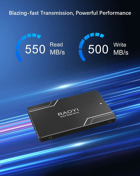 256GB Internal SSD Upgrade For PC And Laptop SATA III 6Gb/s 2.5 Inch Drive With 3D NAND Flash Up To 550MB/s Read 500MB/s Write