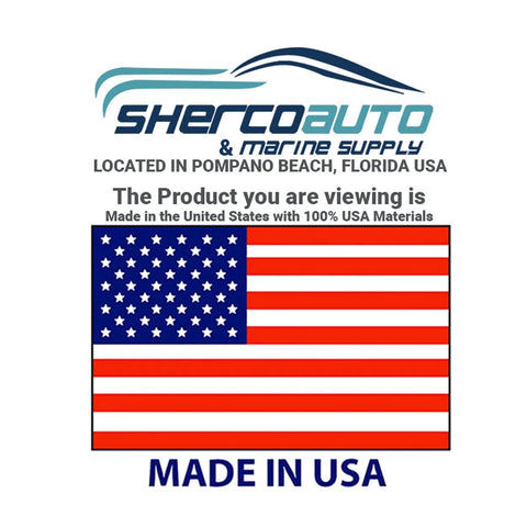 Sherco Auto Marine Supply logo and 'Made in USA' text with American flag design.