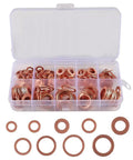 Flat Washer Kit For Sump Bolts And Engine Seals High Heat Red Copper Construction 300 Piece Assortment With Metric Sizes For Bolts And Nuts Heavy Duty Gasket Sealing And Pressure Resistance, copper washers in organizer case