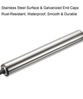 Heavy Duty Conveyor Roller Set 1.5 Inch Diameter By 12 Inch Length Two Pack Stainless Steel Gravity Replacement Rollers With Galvanized Ends Silver Built For Industrial Conveyors Smooth Operation And Easy Maintenance
