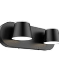 Five Light LED Bathroom Vanity Light In Matte Black Up And Down Rotatable And Dimmable Wall Fixtures 34 Inch Over Mirror Bath Lighting