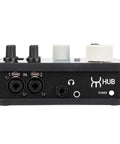 Front view of More You Hub Expandable USB Audio Interface For Home Studio Boss Mode with dual combo jacks and controls.