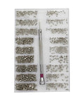Miniature Screw Kit Set With Silver Tiny Screws For Eyeglasses, Sunglasses And Watches, Glasses Repair Tools, Small Devices