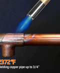 High Intensity Propane Torch Head With Trigger Start, precise ignition, welding copper pipe with blue flame, 2372°F
