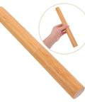 Poster Tube With Cap For Artwork And Certificates, heavy-duty wooden document storage tube held in hand