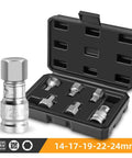 Big Size Allen Key Set With 6 Pieces For Electric Drill And Ratchet Wrench Kit Featuring Heavy Duty Hex Bits That Crush Stuck Bolts And Get The Job Done Fast Without Any Hassle, CR-V, 14-17-19-22-24mm case