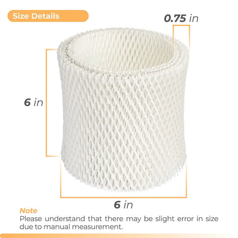 2 Pack HC888 Humidifier Filter Replacements For Honeywell HC888 HCM890 HEV320 Duracraft D88 DCM200 DH890 Wicking C Type