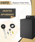 Washer Idler Pulley And Lever Belt Kit For Alliance And Speed Queen Washers Replacement Part 2020782 AP4489045 with washer and belts