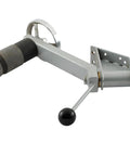 Heavy Duty Steel Reel Rotator Manual Work Positioner Attachment With Adjustable Hand Crank for lifting spools in tight spaces.