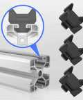 10 Pack Cable Holder Groove Clips For European Standard 4545 Aluminum Profiles Black 15x9.5mm Wire Clips Display