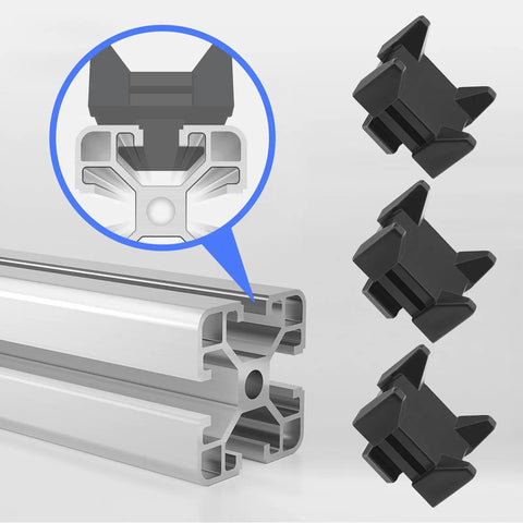 10 Pack Cable Holder Groove Clips For European Standard 4545 Aluminum Profiles Black 15x9.5mm Wire Clips Display