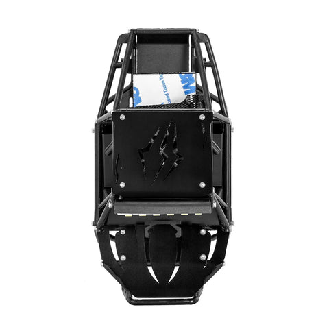 Top view of 45g Nylon Rock Buggy Body Shell With Dope Aluminum Spider Panels For 1 To 24 RC Crawler Axial SCX24 C10 JLU Bronco Base Camp.