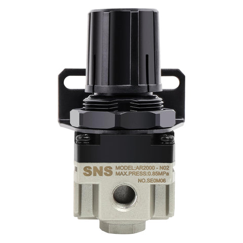 Low Pressure Air Regulator For Air Compressor With Gauge And Bracket One Quarter Inch NPT Female Adjustable AR2000N02 0 To 40 PSI