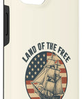 Patriotic 4th Of July Sailboat iPhone 14 Case With Red White Blue USA Pride Since 1776 Liberty Theme For Fireworks Parades And Outdoor Vibe