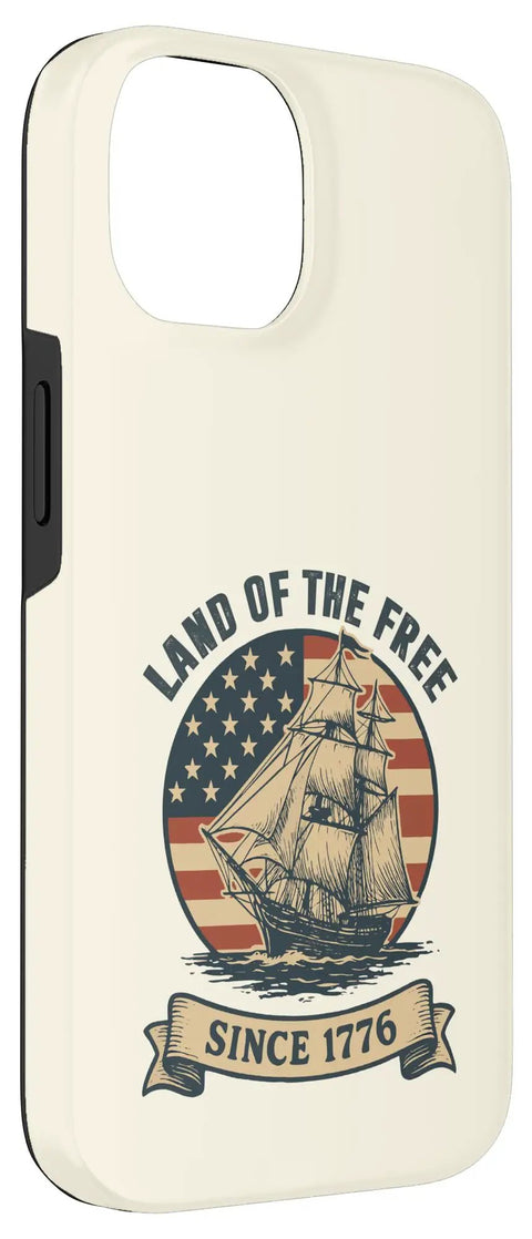 Patriotic 4th Of July Sailboat iPhone 14 Case With Red White Blue USA Pride Since 1776 Liberty Theme For Fireworks Parades And Outdoor Vibe
