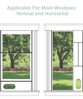 Diagram of Universal Portable AC Window Vent Kit with Exhaust Hose for sliding and vertical windows installation