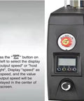Heavy Duty 800W Bench Drill Press With Clear Digital Panel showing digital speed controls and RPM display for precise operation.