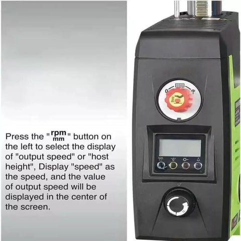 Heavy Duty 800W Bench Drill Press With Clear Digital Panel showing digital speed controls and RPM display for precise operation.