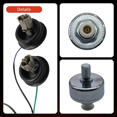 Knock Sensor Kit With Wiring Harness For GM 4.8L 5.3L 6.0L V8 Motors Direct Replacement For 1999-2007 GM Trucks And SUVs Like Silverado Suburban Tahoe Avalanche Sierra Yukon Escalade Hummer, two sensors