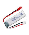 Two Pack 2S 7.4V 600mAh Li-Ion Batteries With 2in1 Charger For XK A280 A160 A300 RC Aircraft And Fixed-Wing Gliders, Drones