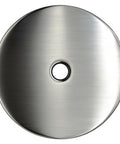 Top Shelf Two Pack Brushed Nickel Bifold Closet Door Knob Backplates Hella Tough Die Cast Zinc Escutcheon Plates, round shape with a center hole.