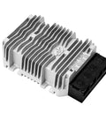 Heavy Duty Step Down Dc Dc Converter 18 To 90V Input 13 8V 40A Output showing aluminum body and terminal connections for electric vehicles.