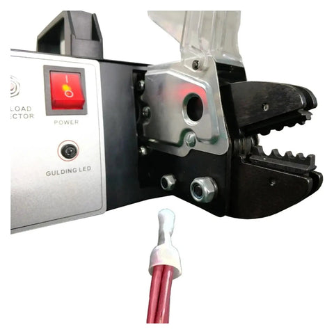 Beefy Ratcheting Electrical Terminal Crimping Tool With Seven Quick Swap Jaws And Integrated Wire Stripper Plus Cutter for connecting wires.