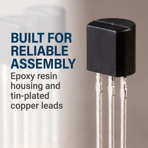 Heavy Duty Pack Of Ten Rock Solid Hall Effect Sensors With Oh49E And Ss49E Compatibility For Pro Industrial Workflows and smooth scientific setups, showing epoxy resin housing and tin-plated leads.
